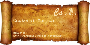 Csokonai Marica névjegykártya